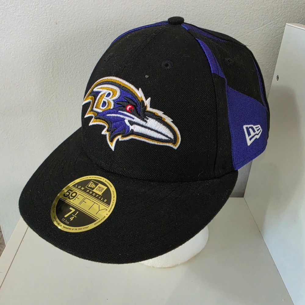 New Era Baltimore Ravens 2019 NFL Draft Low Profile 59FIFTY Fitted Hat Sz 7 1/4